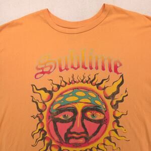 Sublime Band Short Sleeve Crew Neck Graphic T Shirt Mens Size Large L Orange